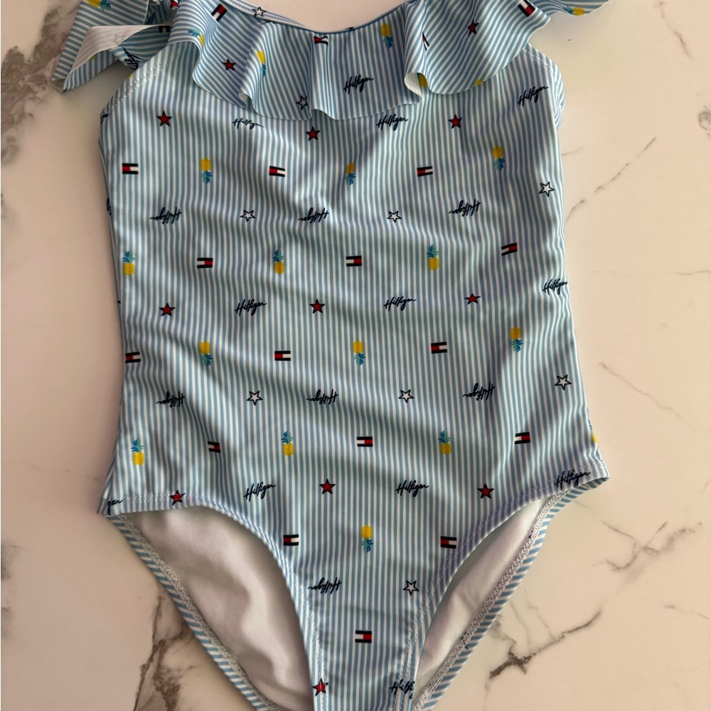 Tommy Hilfiger Kids Blue Striped Swimsuit